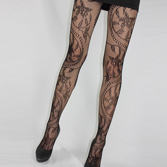 ๐ NEW Sexy Spring Gothic Lace Lola Tights - Picture 5 of 6